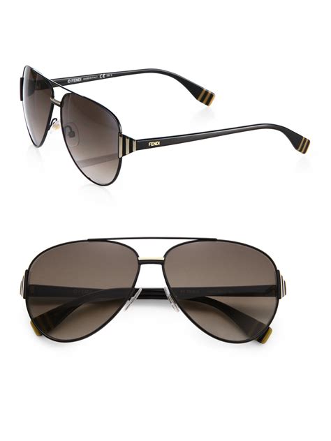 fendi black aviator sunglasses